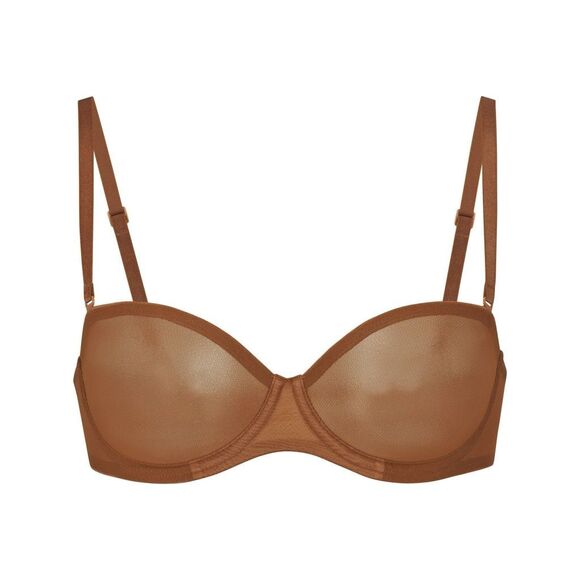 SKIMS‎ Ultra Fine Mesh Multiway Strapless Bronze Bra NWT 44C - Picture 1 of 8